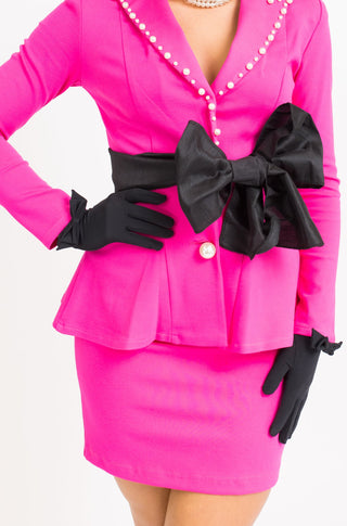 Miss Bossy Skirt , HOT PINK