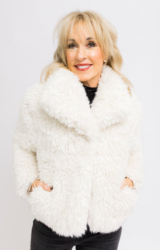 Winter Whisper Fur Jacket, IVORY