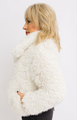 Winter Whisper Fur Jacket, IVORY