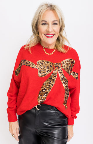 Darling Charm Sweater, RED