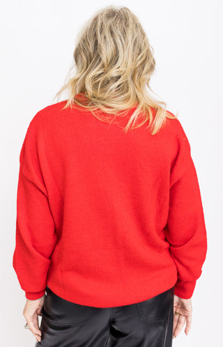 Darling Charm Sweater, RED