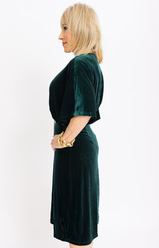 Tinsel Winter Dress, GREEN