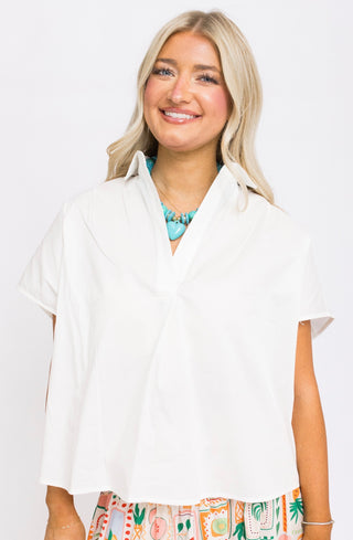 KARLIE: Sleek Match Top, WHITE