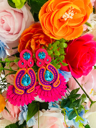 TREASURE JEWELS: Sammy Earrings, PINK