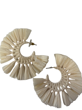 Woven Circle Statement Earrings