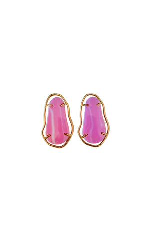 Riverbank Earring, GOLD/PINK