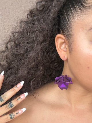 VIRTUE: HYACINTH TIERED EARRING, PURPLE