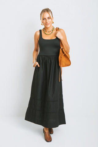 JOHANNA MIDI DRESS, BLACK
