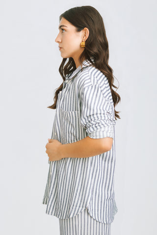 REESE BUTTON UP STRIPE TOP