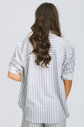 REESE BUTTON UP STRIPE TOP
