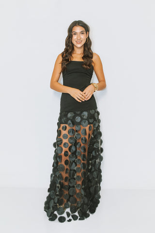 Midnight Disc Dress, BLACK