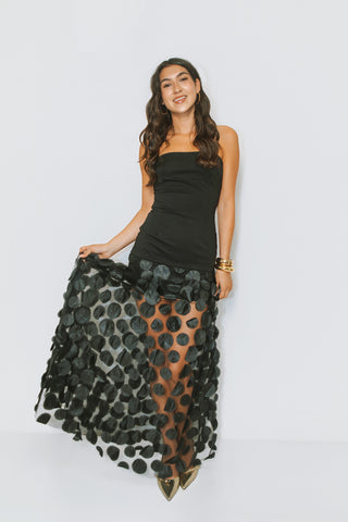Midnight Disc Dress, BLACK