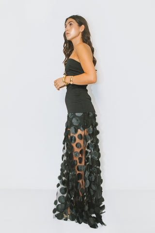 Midnight Disc Dress, BLACK