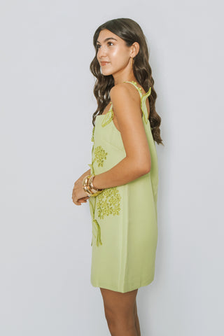 Floral Applique Mini Dress