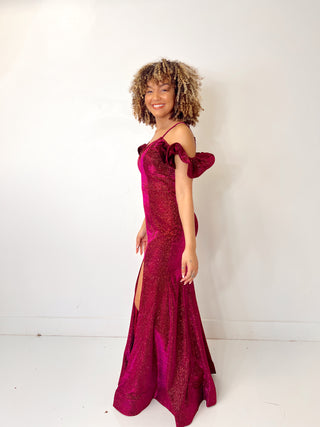Lady Of The Night Dress, WINE