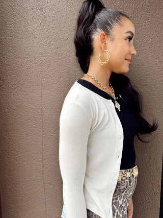 Simply Luxe Cardigan, ECRU