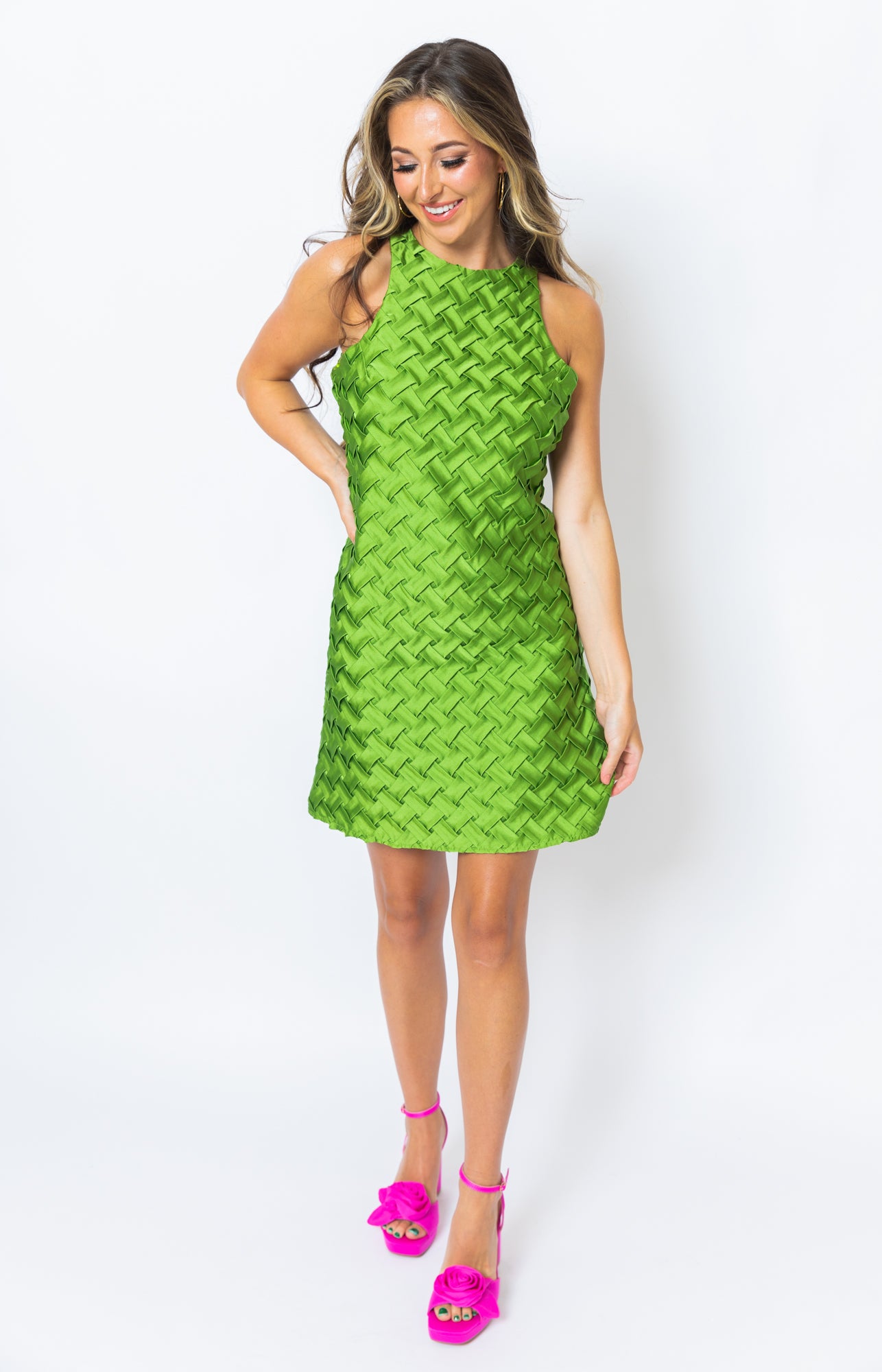 Heather Mini Dress, KIWI GREEN