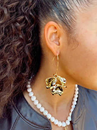 VIRTUE: HYACINTH TIERED EARRING, GOLD