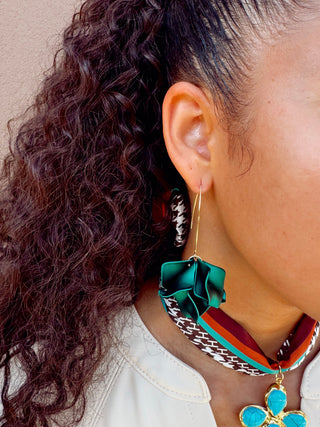 VIRTUE: HYACINTH TIERED EARRING, GREEN