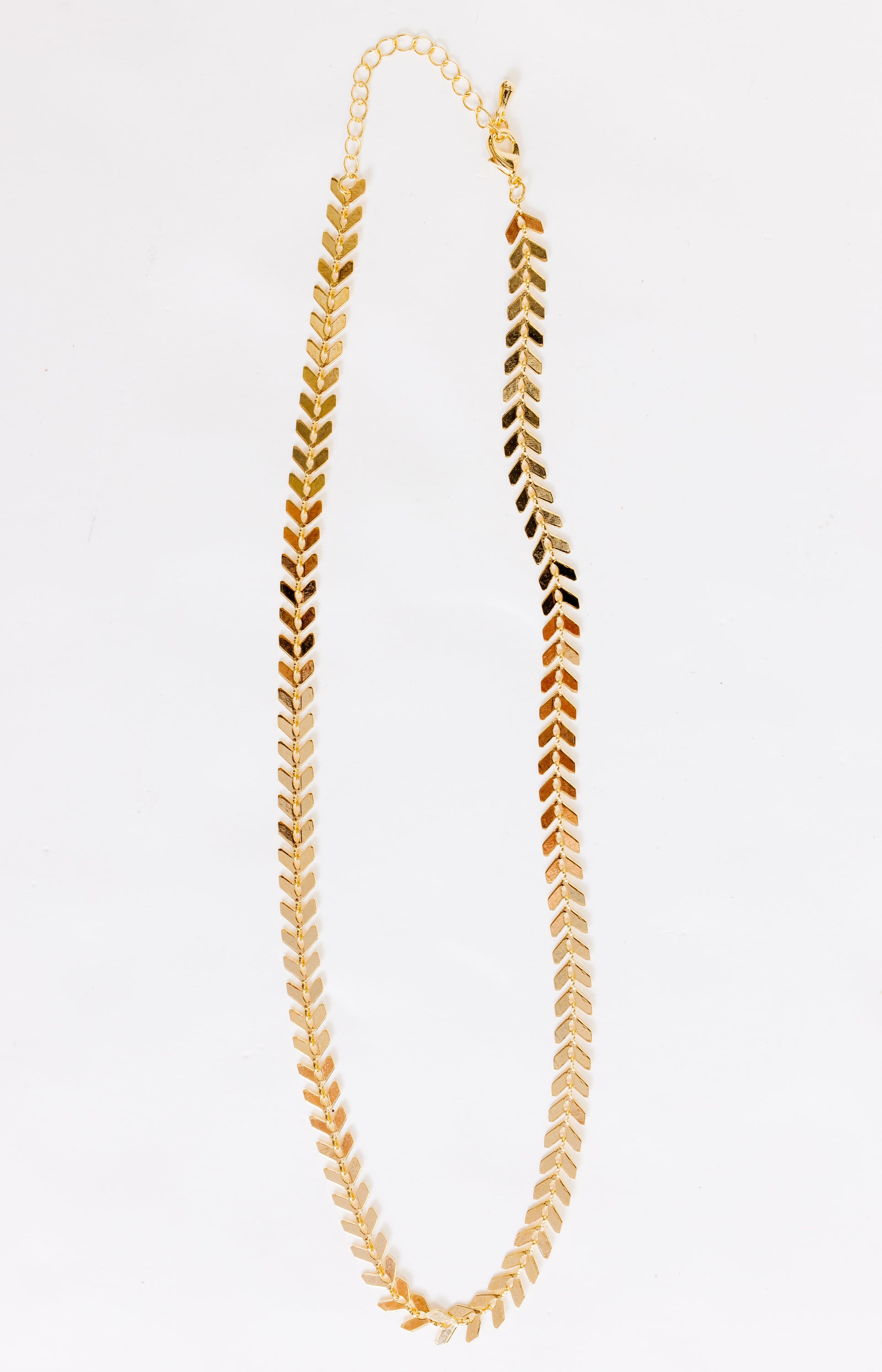 Smooth Leaf Chain Necklace, GOLD