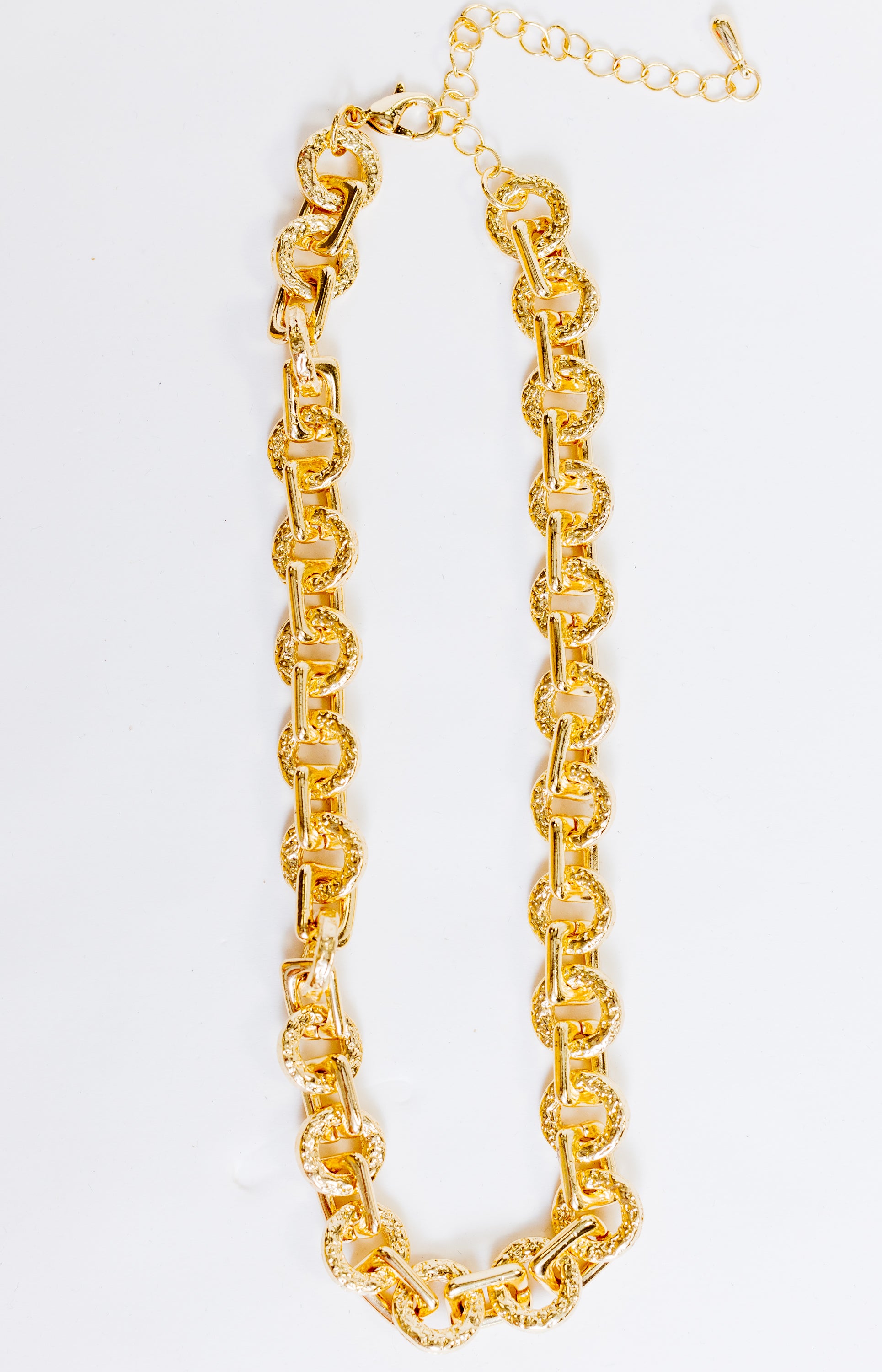 Circle Chain Link Necklace, GOLD