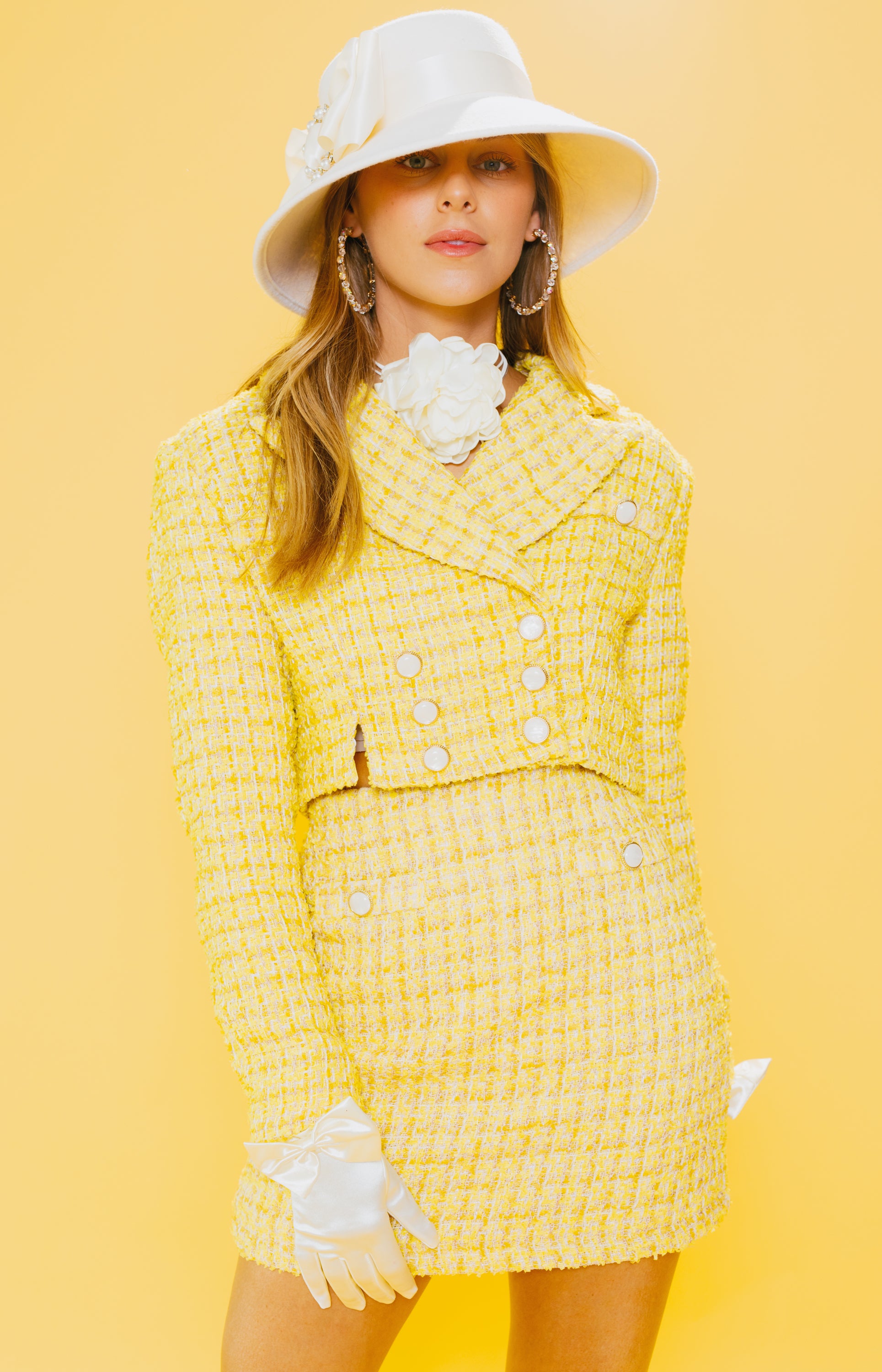 Chic and Lavish Suit Jacket, YELLOW