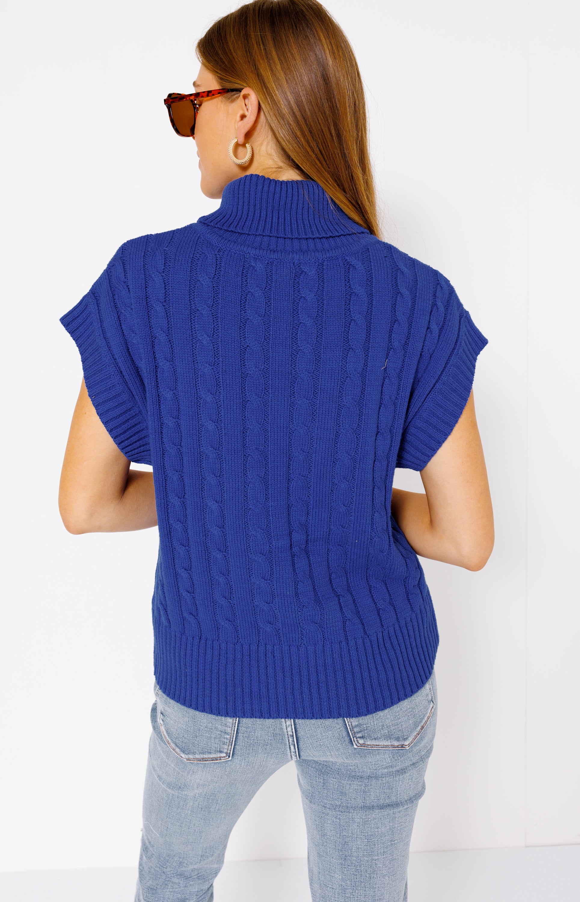 Chic Knit Rendezvous Sweater , COBALT SKU RT33826 HerringStones
