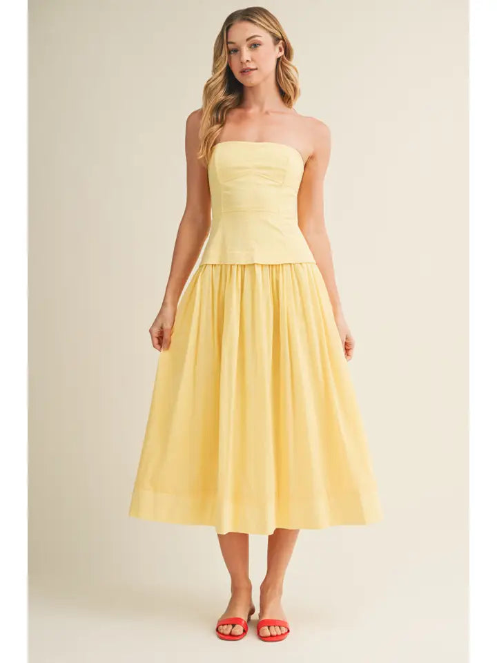Sunlit Romance Dress, CANARY - HerringStones