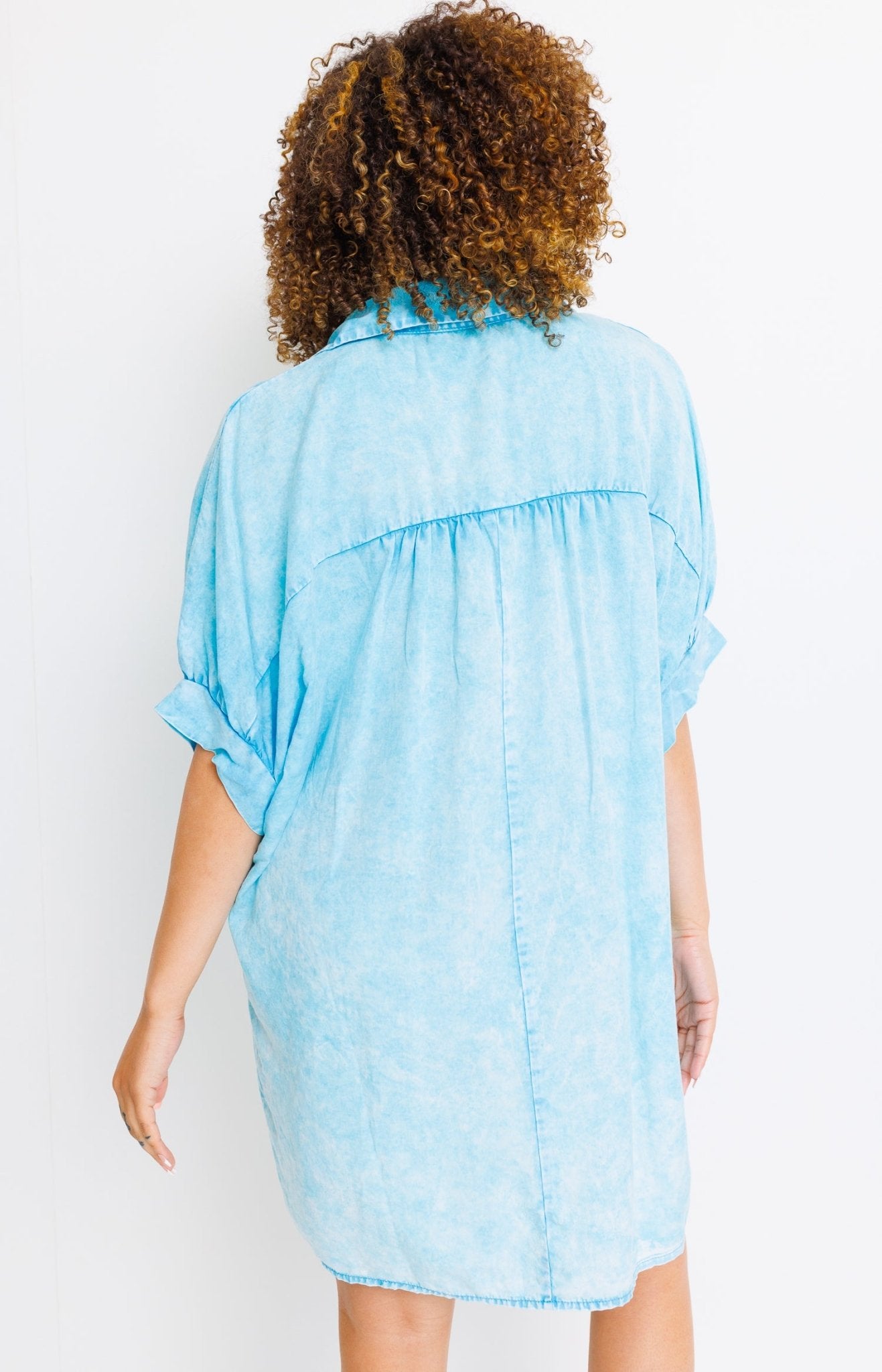 Casually Yours Shirt Dress, WASHED SKY - HerringStones