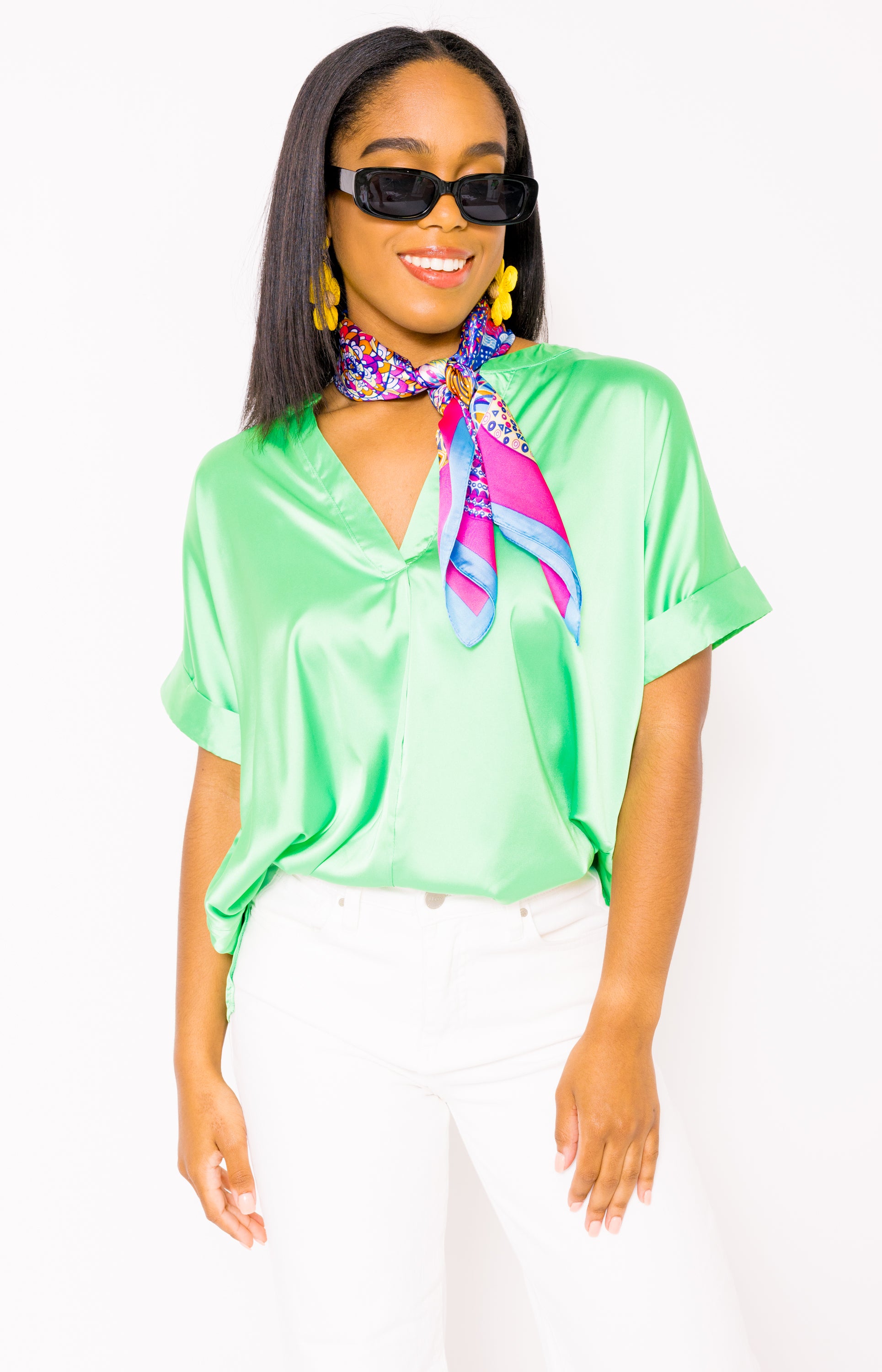 Vibrant Styles Shift Tee, LIME