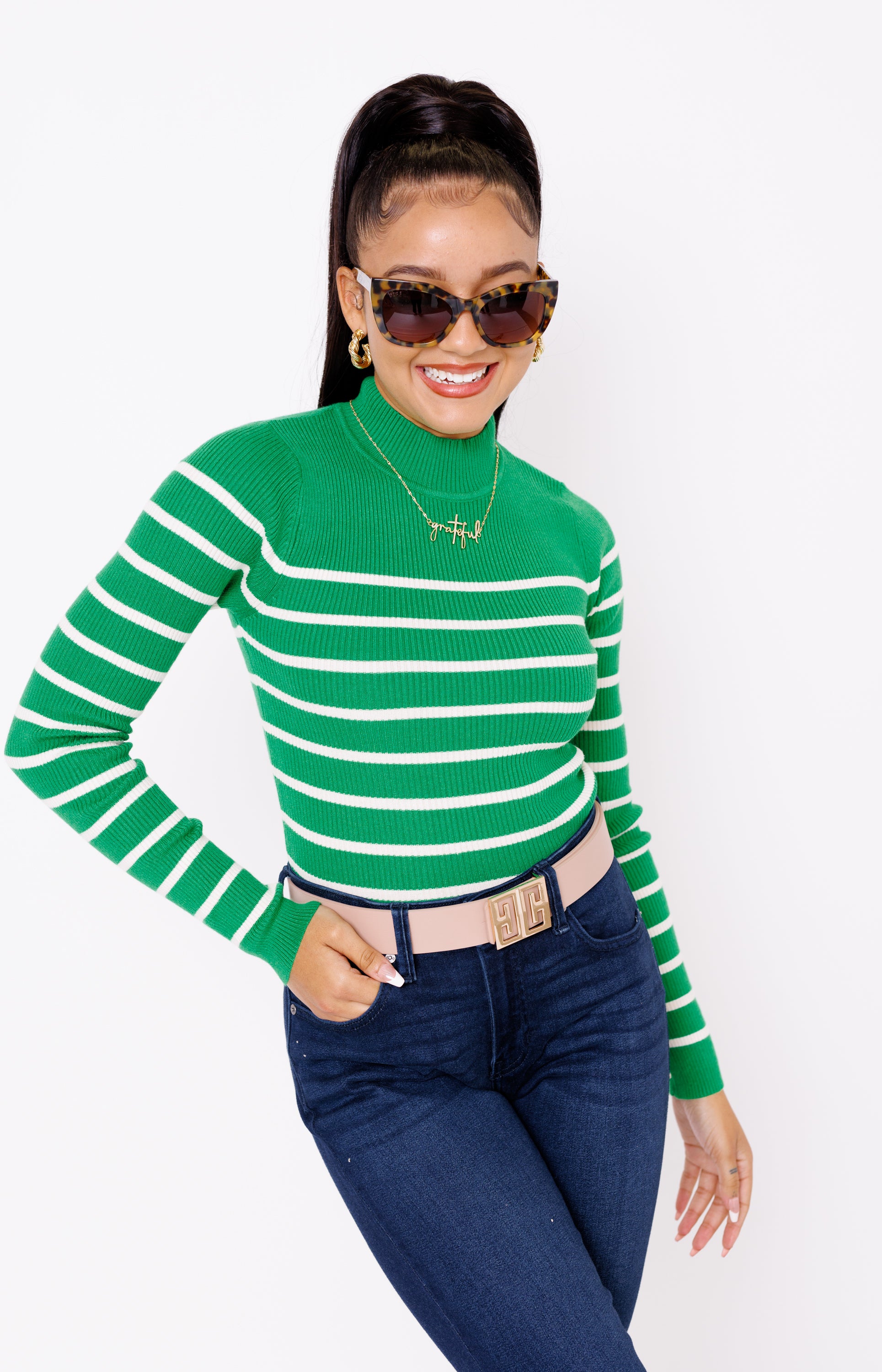Festive Finesse Holiday Shirt, GREEN