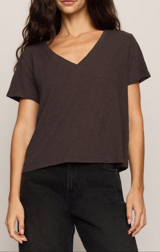 Z SUPPLY: Nomad V-Neck Tee, COCOA BEAN