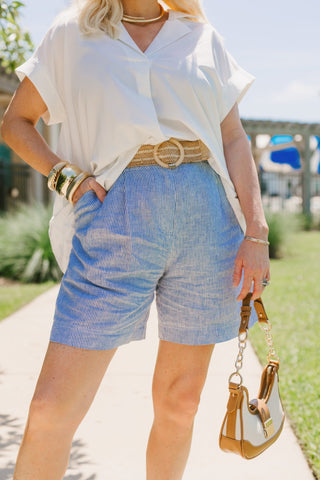 Karlie: Lavish Life Shorts, BLUE - HerringStones