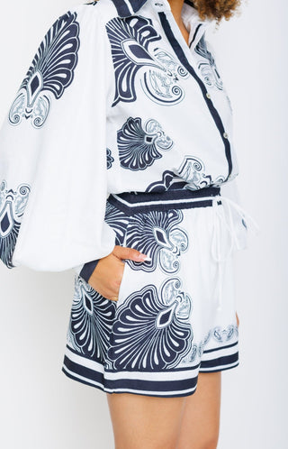 Let's Party Shorts, WHITE/BLACK - HerringStones