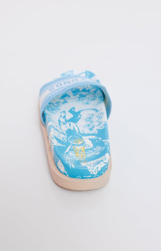 "Mykonos" Slip On Sandal, BLUE - HerringStones