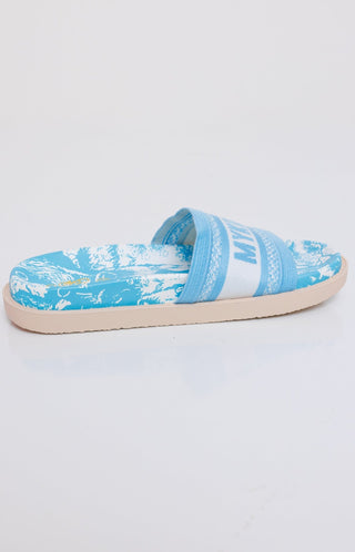 "Mykonos" Slip On Sandal, BLUE - HerringStones