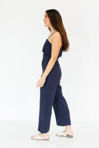 No Drama Jumpsuit, NAVY - HerringStones