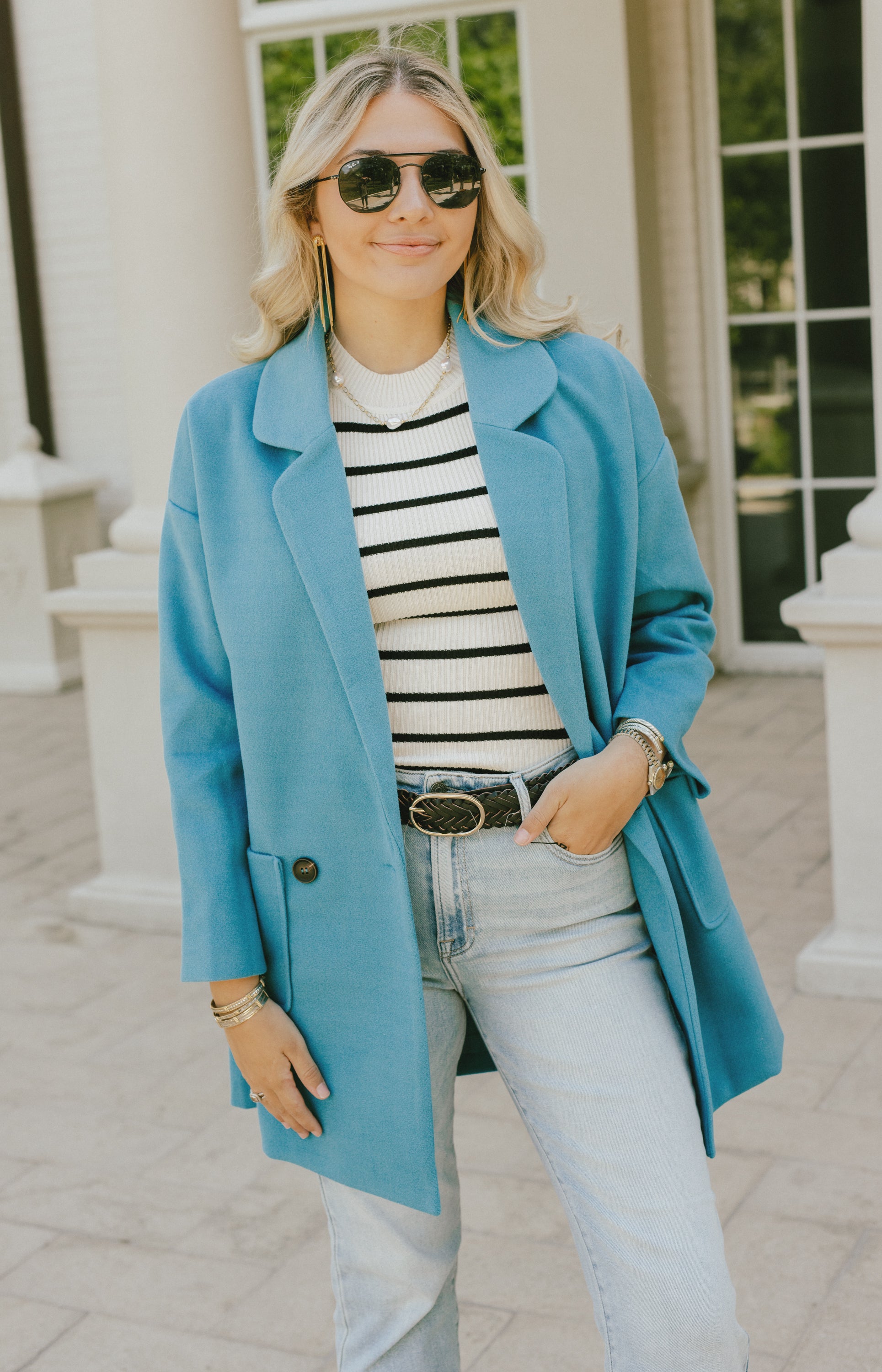 Timeless Chic Coat, TEAL
