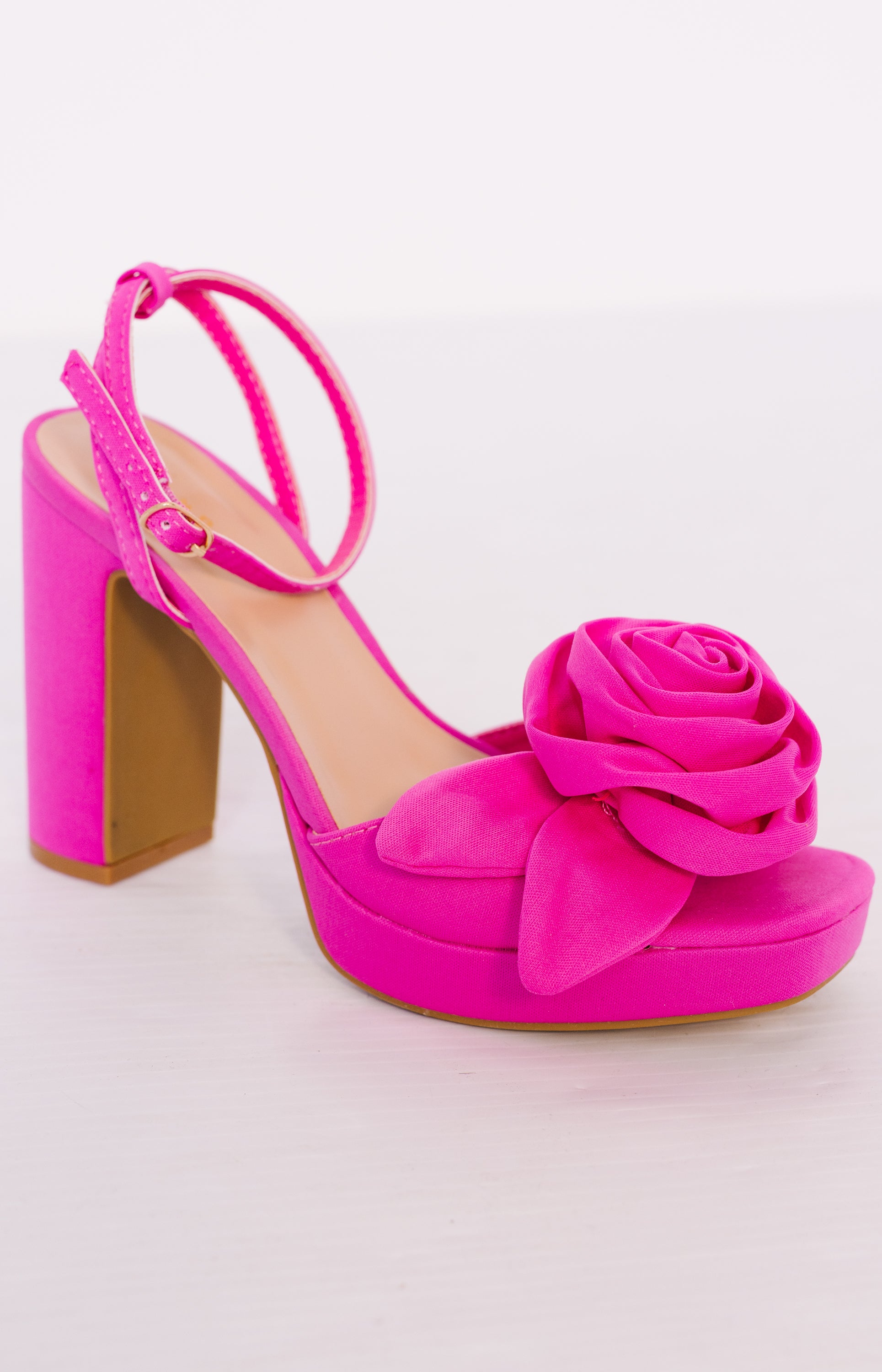 Rose Platform Heel, HOT PINK