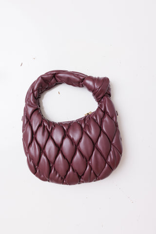 Claudia Shoulder Bag, BURGUNDY
