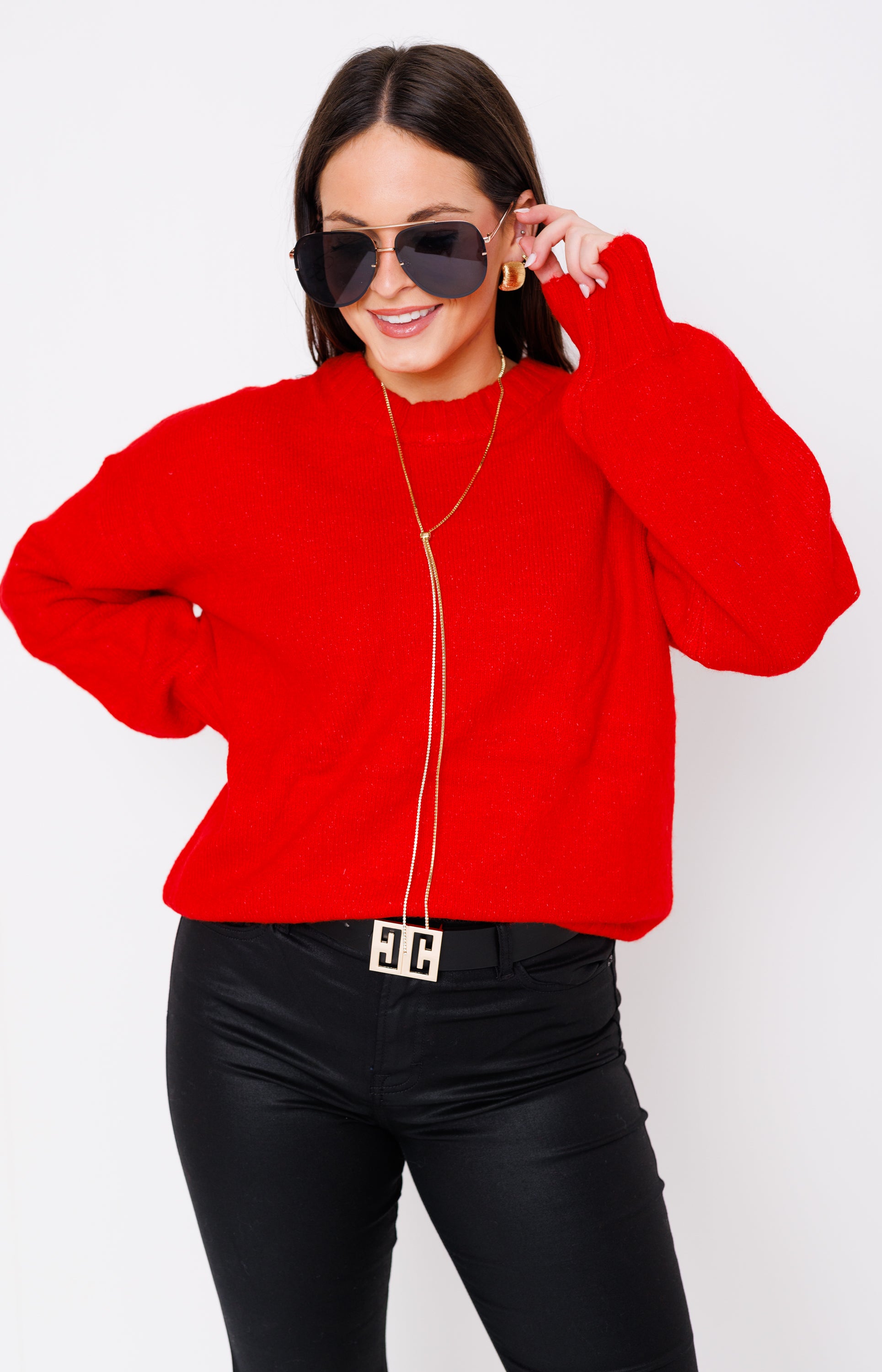 Merry Hour Sweater, RED