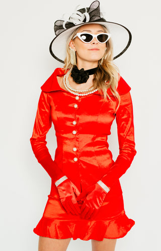 Adorned Suit Jacket, RED