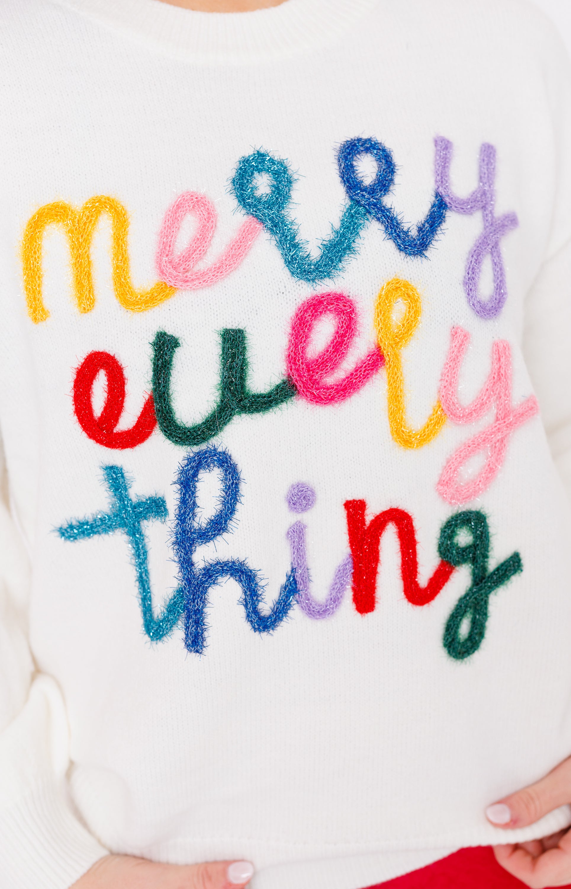 Merry Everything Sweater, CREAM