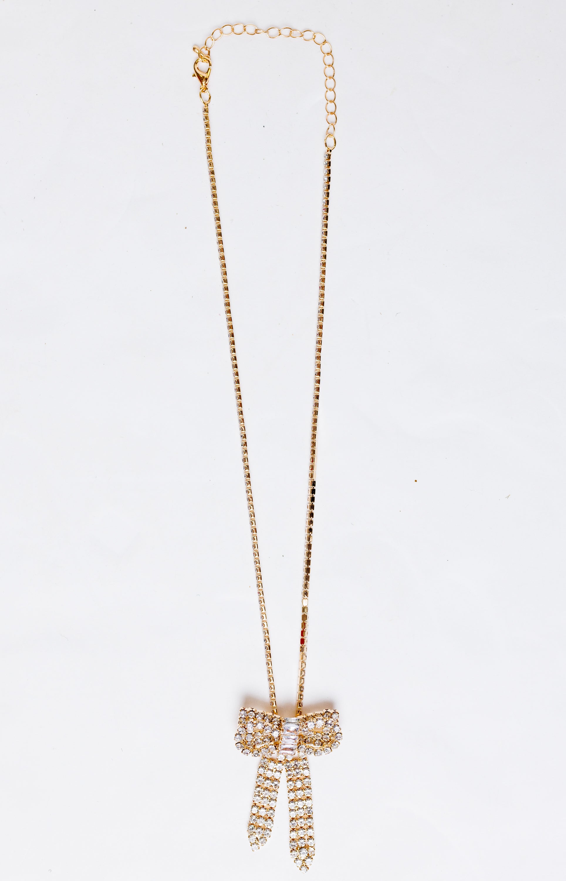 Bow Detail Necklace, GOLD