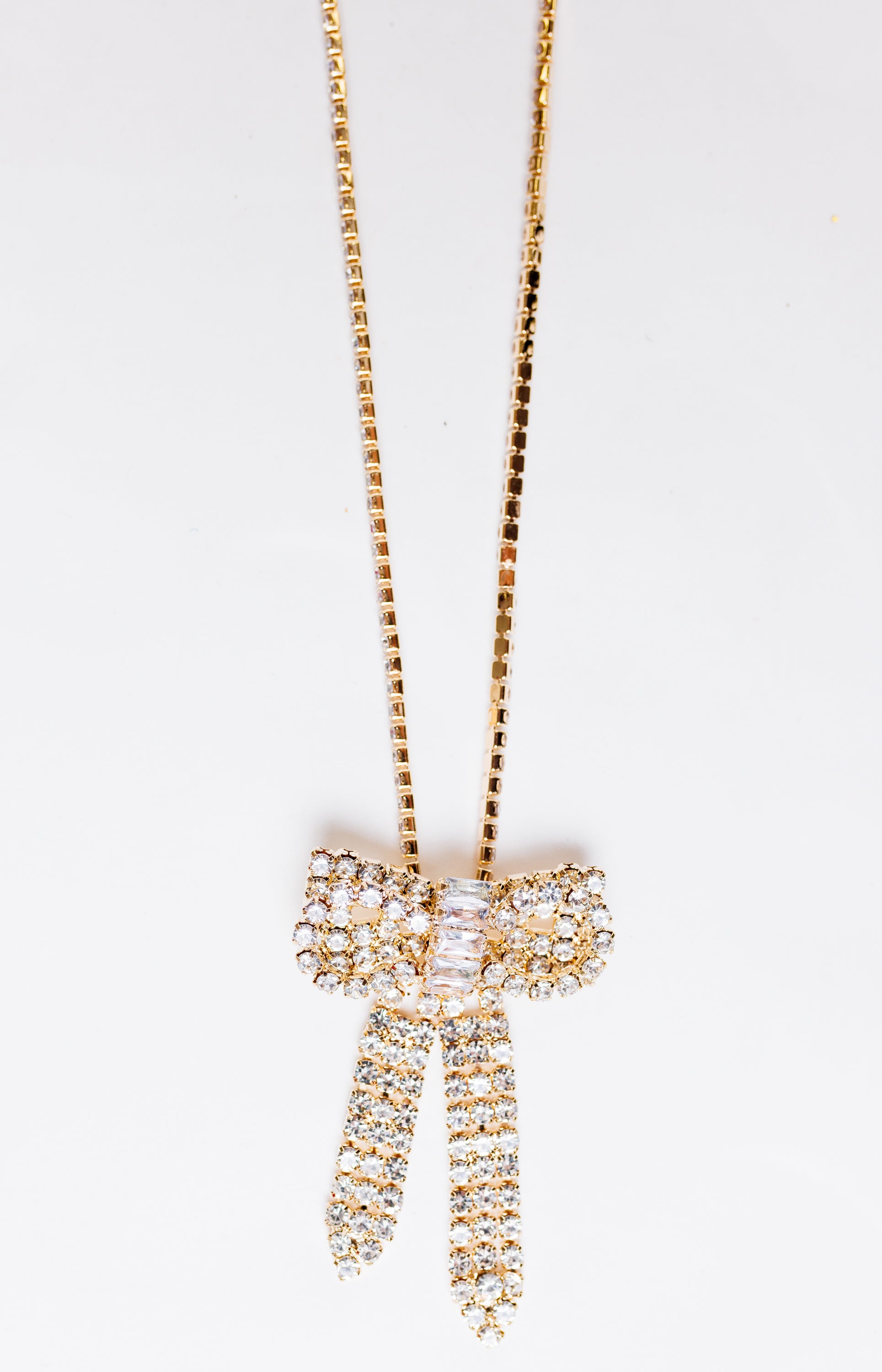 Bow Detail Necklace, GOLD