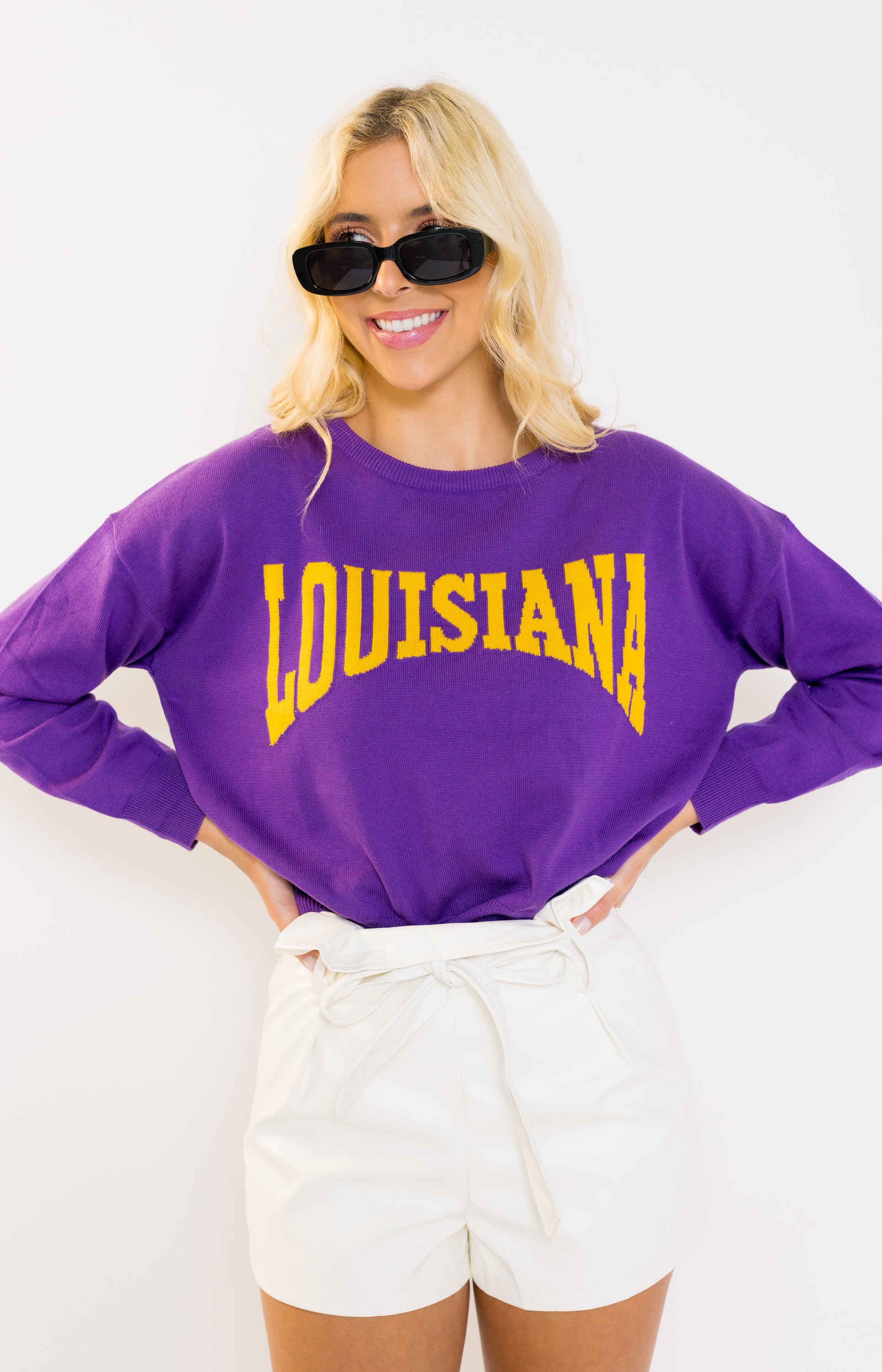 Louisiana Sweater, PURPLE
