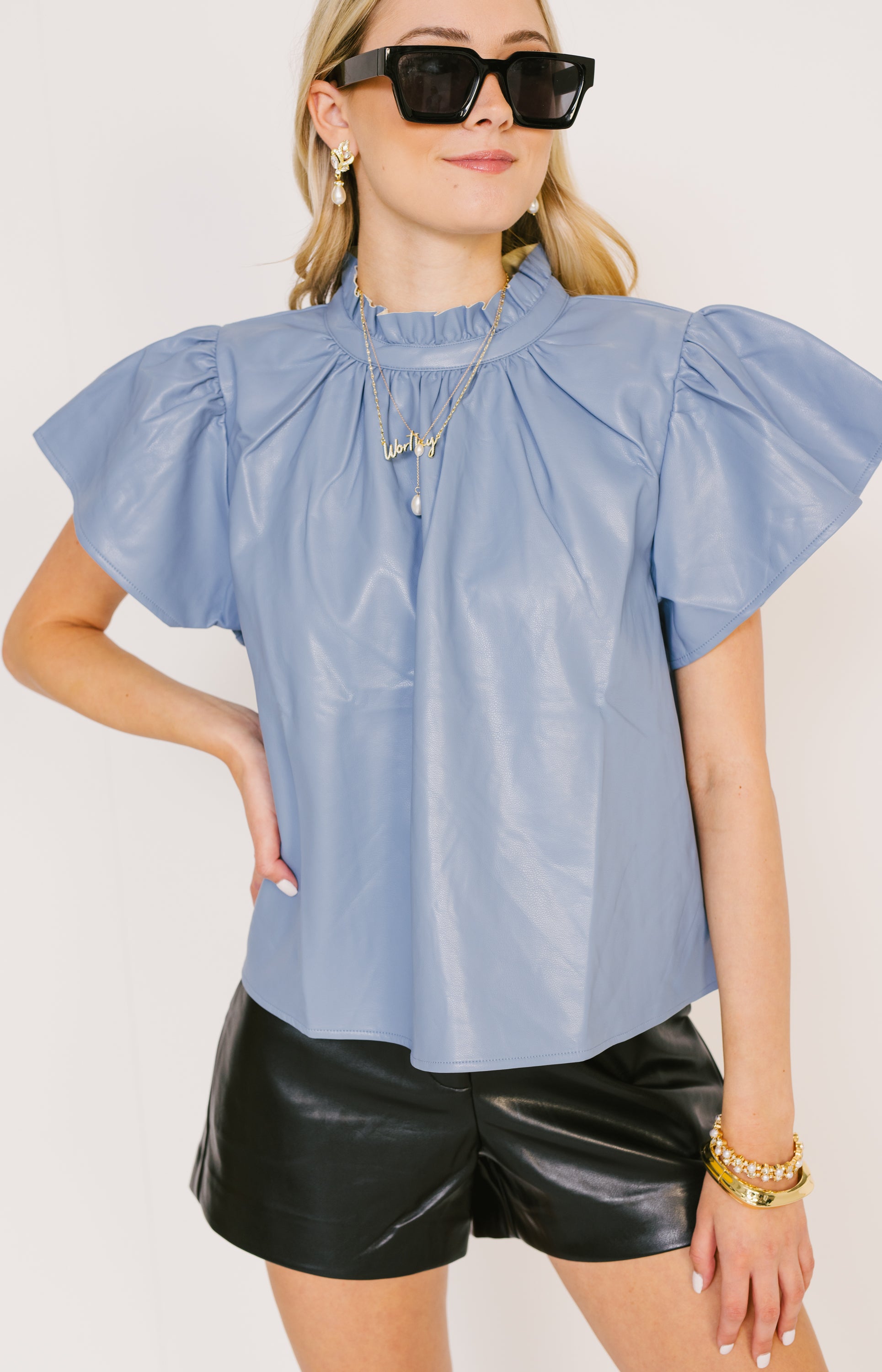 THML: Tell Me About It Blouse, BLUE