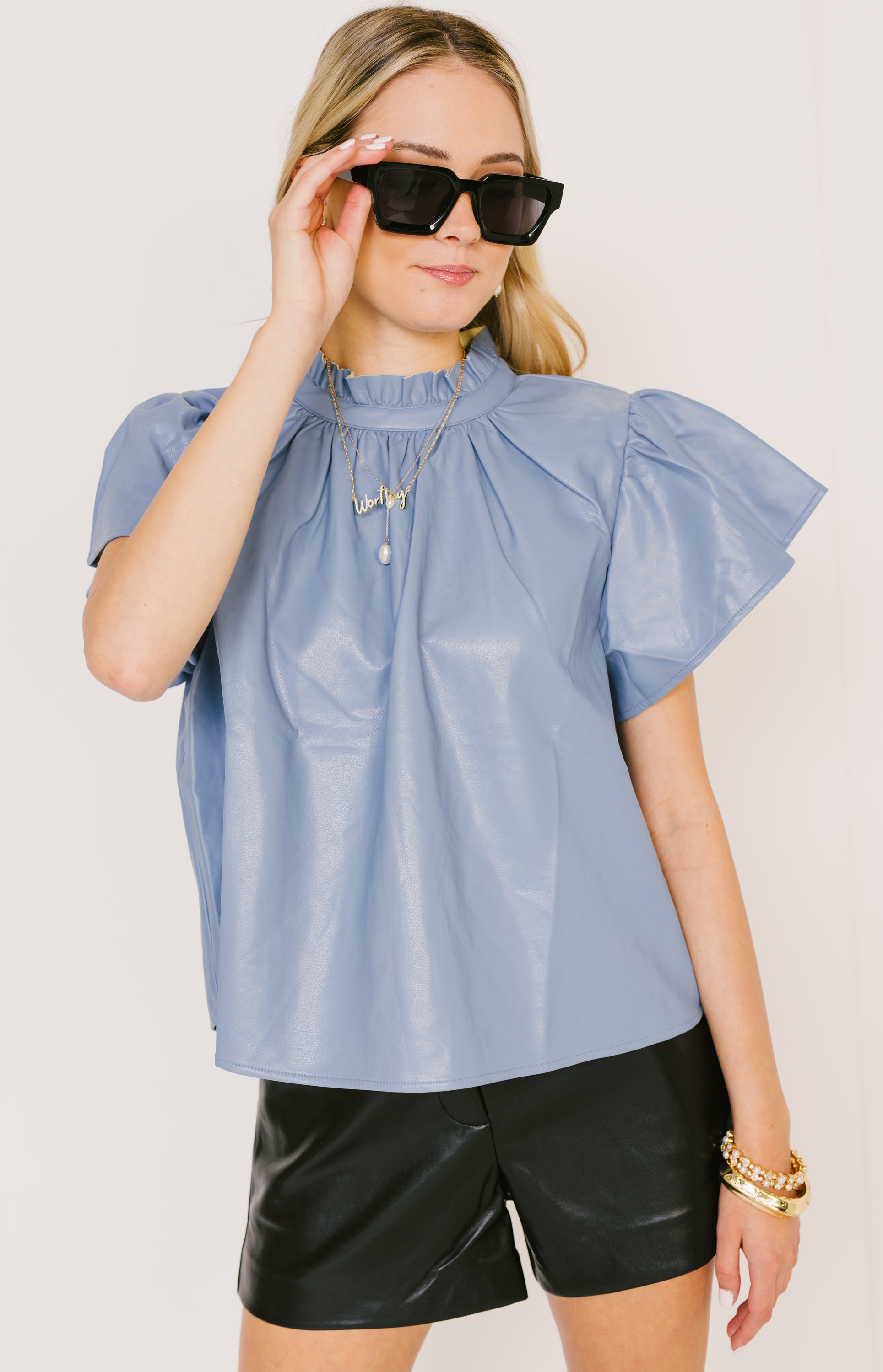 THML: Tell Me About It Blouse, BLUE