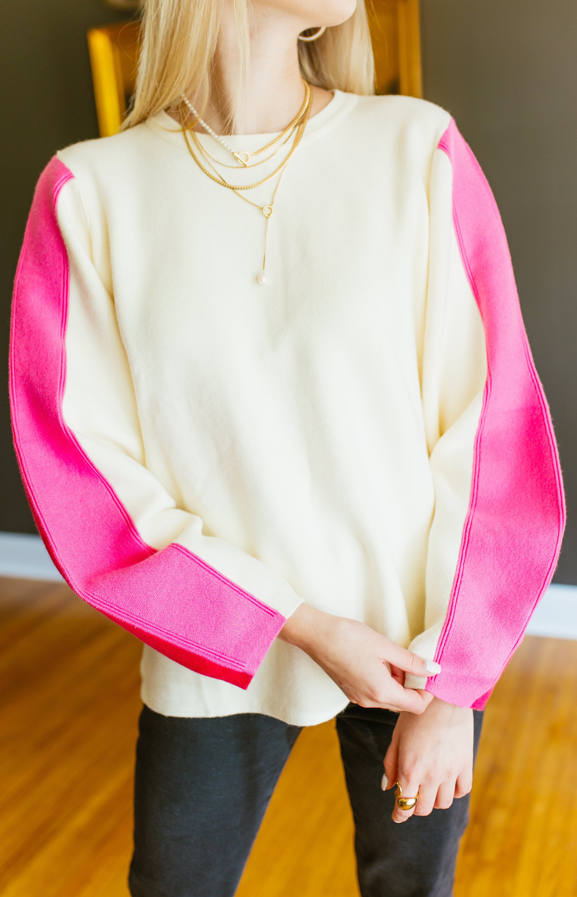 THML: Graceful Glide Sweater, CREAM