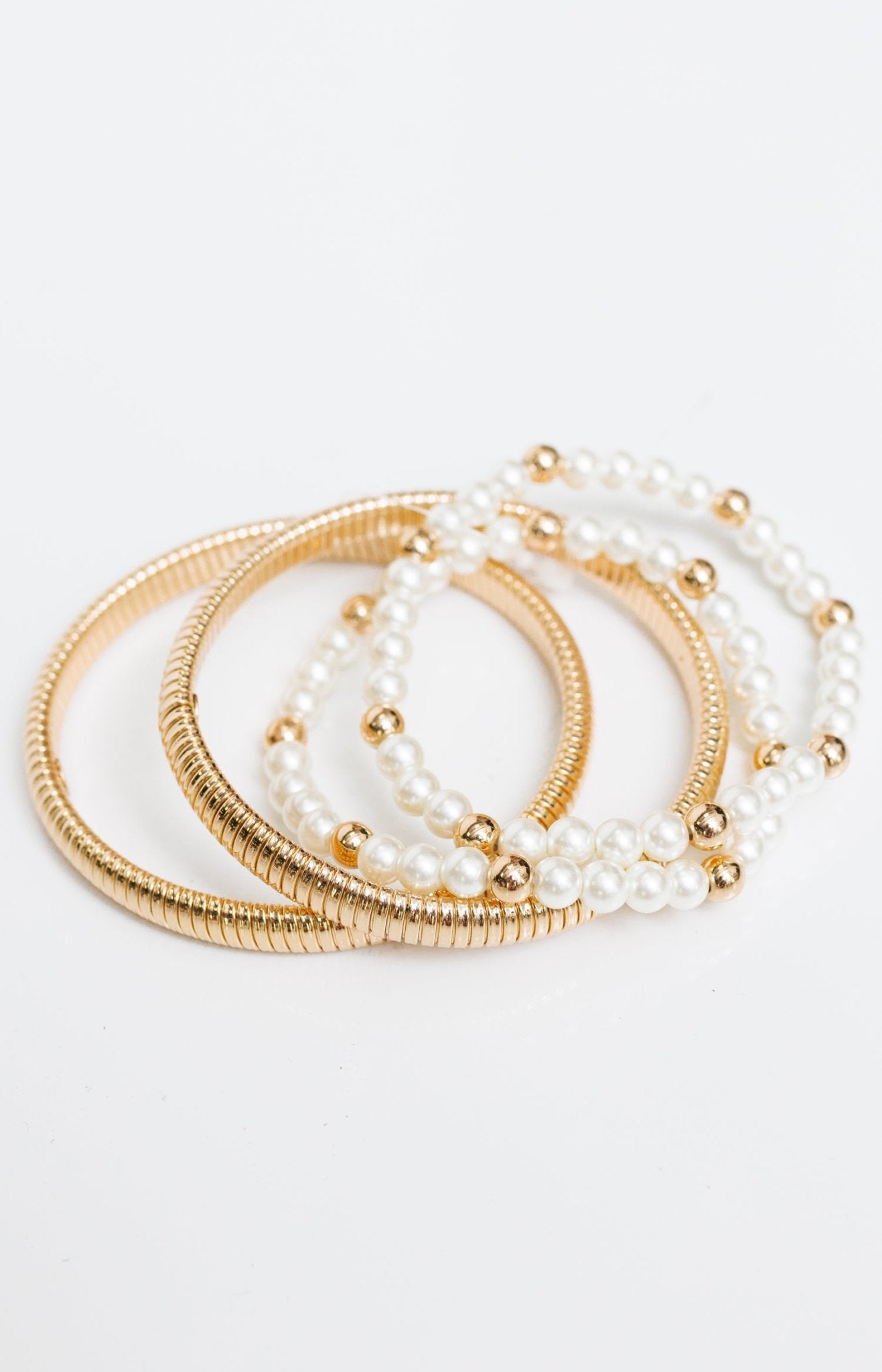Sweet Lady Bracelet, CREAM/GOLD - HerringStones